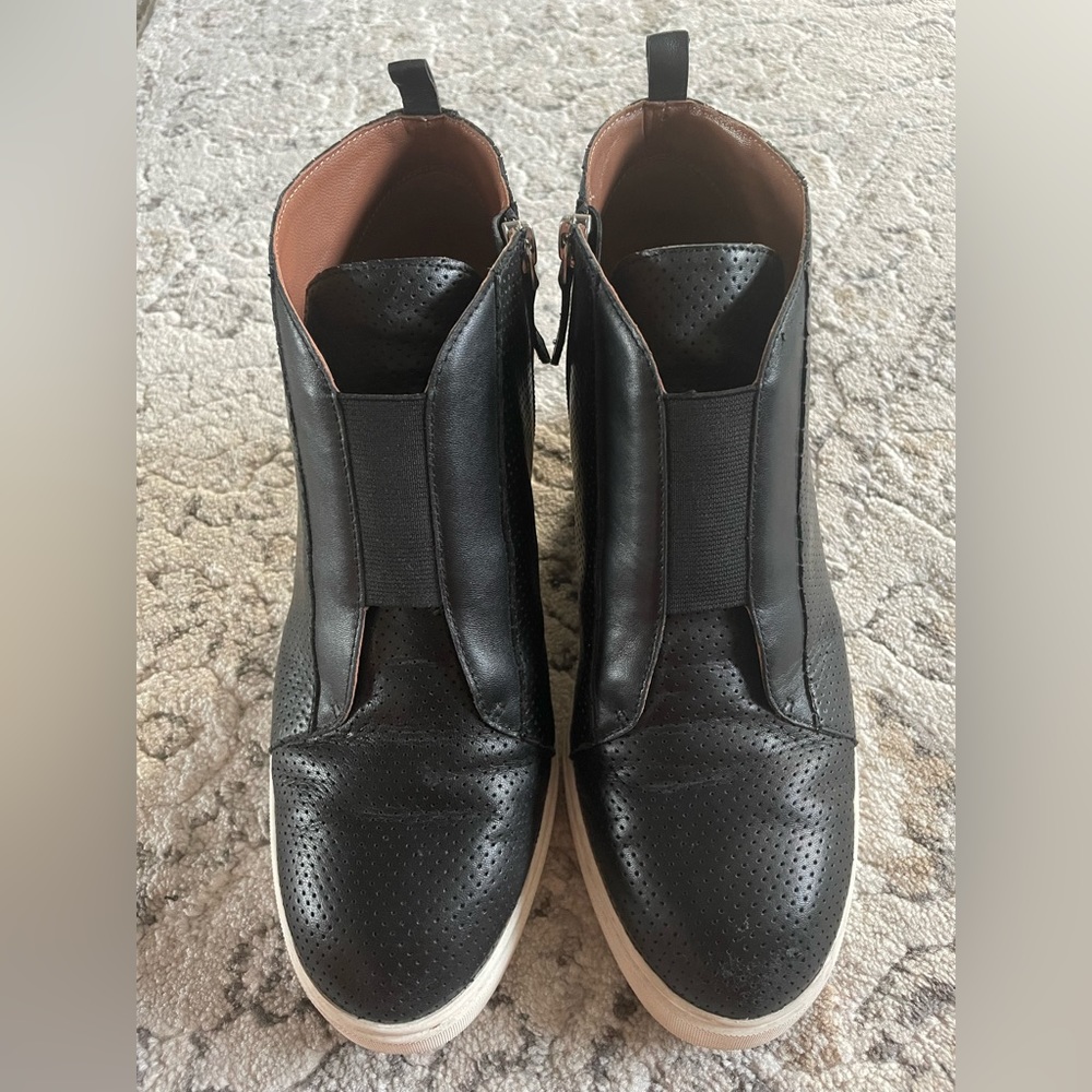 Paolo Leather Wedge Sneaker